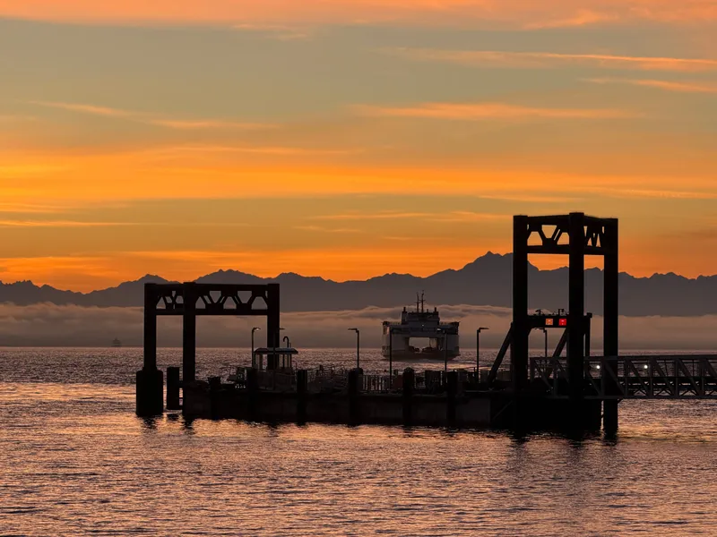 Sunset over the Olympics